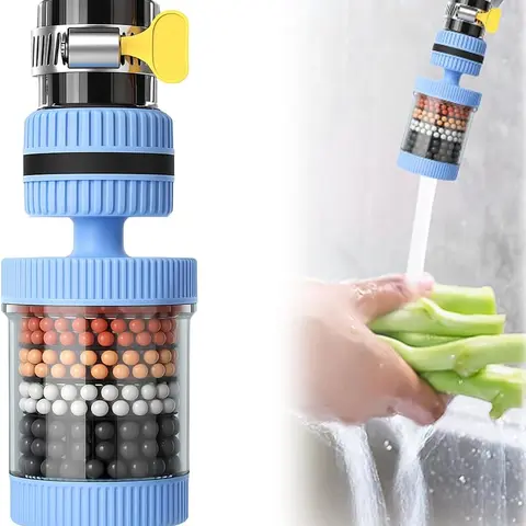 2026 New Faucet Water Filter, Sink Faucet-Mounted Household Filter with Durable Activated Carbon, Easy Installation, Clean Water Solutions, Taste Improved for Kitchen Use