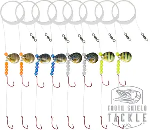 Tooth Shield Tackle Walleye Crawler Harness Spinner Rig #2 Live Series Colorado Blade