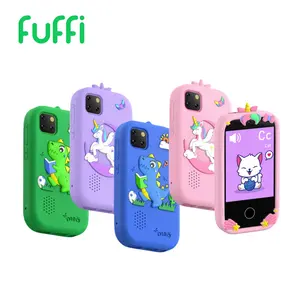 Fuffi Phone 2.8 Inch Screen 600mah Battery Cartoon Case Educational Games Music Video Flashlight Cute Animal Silicone Cover