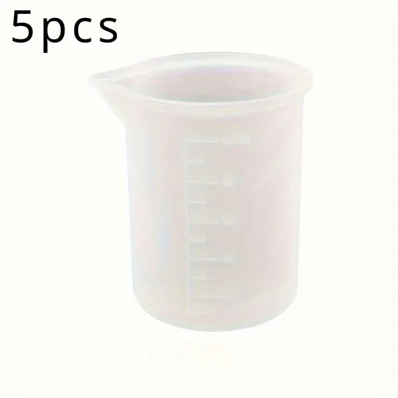 Silicone Measuring Cup, 5 Counts/set Multifunctional Liquid Measuring Cup, Measuring Utensils for Baking Cooking, Kitchen Accessories, Kitchenware, Kitchen Gadgets, Food Measuring Tool