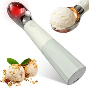 Rechargeable Heated Ice Cream Scooper, Electric Ice Cream Scoop with Inductive Heating, Easy Release Non-Stick Spoon, USB Rechargeable#Summervibes