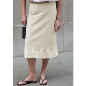Women Summer Midi Skirts Casual Elegant Lace Hem Draped Skirt for Beach Vacation Club Streetwear
