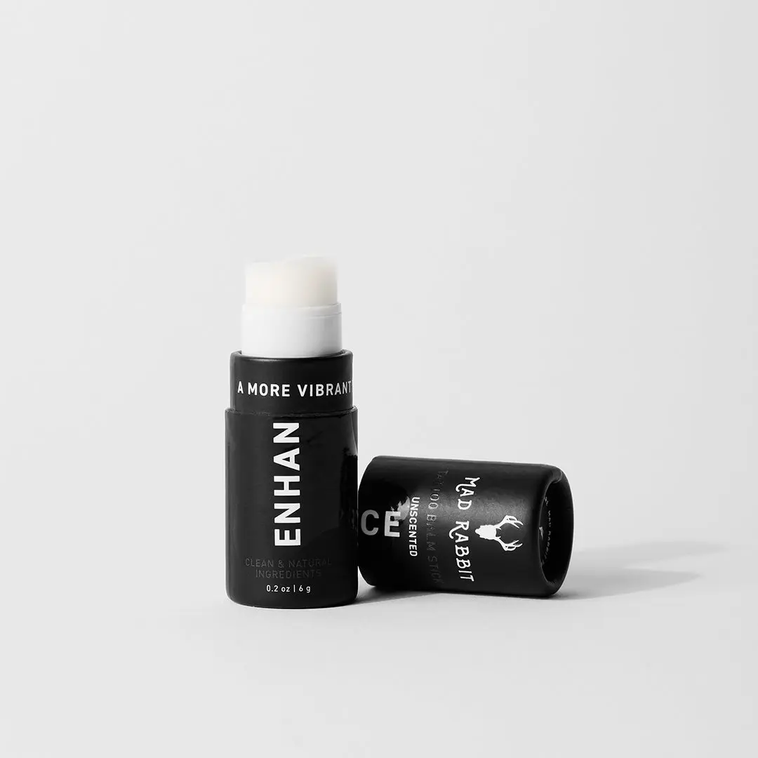 Mad Rabbit Tattoo Balm Stick - Clean & Vegan Aftercare Brightener & Moisturizer, Color Enhancement, Fragrance-Free, Lightweight Cosmetics, Tattoo Treatment Balm Mad Rabbit Tattoo Balm Stick - Clean & Vegan Aftercare Brightener & Moisturizer, Color Enhancement, Fragrance-Free, Lightweight Cosmetics, Tattoo Treatment Balm