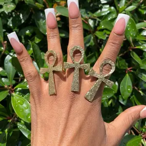 ANKH RINGS MEDUIM SIZE (BRASS)