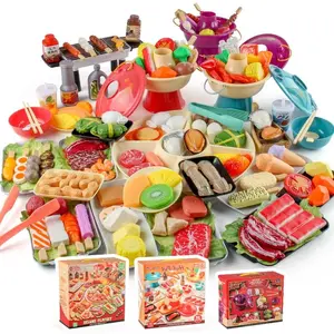 Fun Hot Pot Barbecue Set, 1 Set Parent-child Interactive Toy, Simulated Food Toy, Pretend Play Toy for Kids, Play Kitchen Accessories