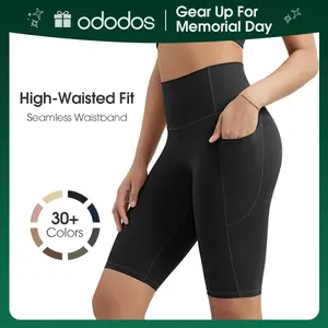 ODODOS ODCLOUD 10" Women's High Waist Activewear Biker Shorts - Buttery Soft, Stretchy Breathable, Lightweight, Seamless Soft Athleisure Shorts with Pockets