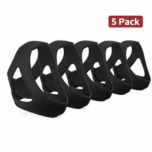 5 Pack-Anti Snoring Chin Strap for Men & Women, Adjustable Airflow Jaw Support Strap to Keep Mouth Closed, Breathable CPAP Chin Strap for Sleep Apnea, Dry Mouth & Snoring Relief
