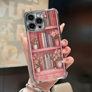 Floral Bookshelf Phone Case， Vintage Botanical Style for iPhone 17 16 15 14 13 12 11 Plus Pro Max. g6