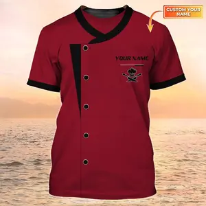 (Free Customized Name)  Summer Men'S T-Shirt Retro Classic Breathable Sweatwicking Chef 3D Printed T-Shirt Neutral Casual T-Shirt Chef Round Neck Tshirts