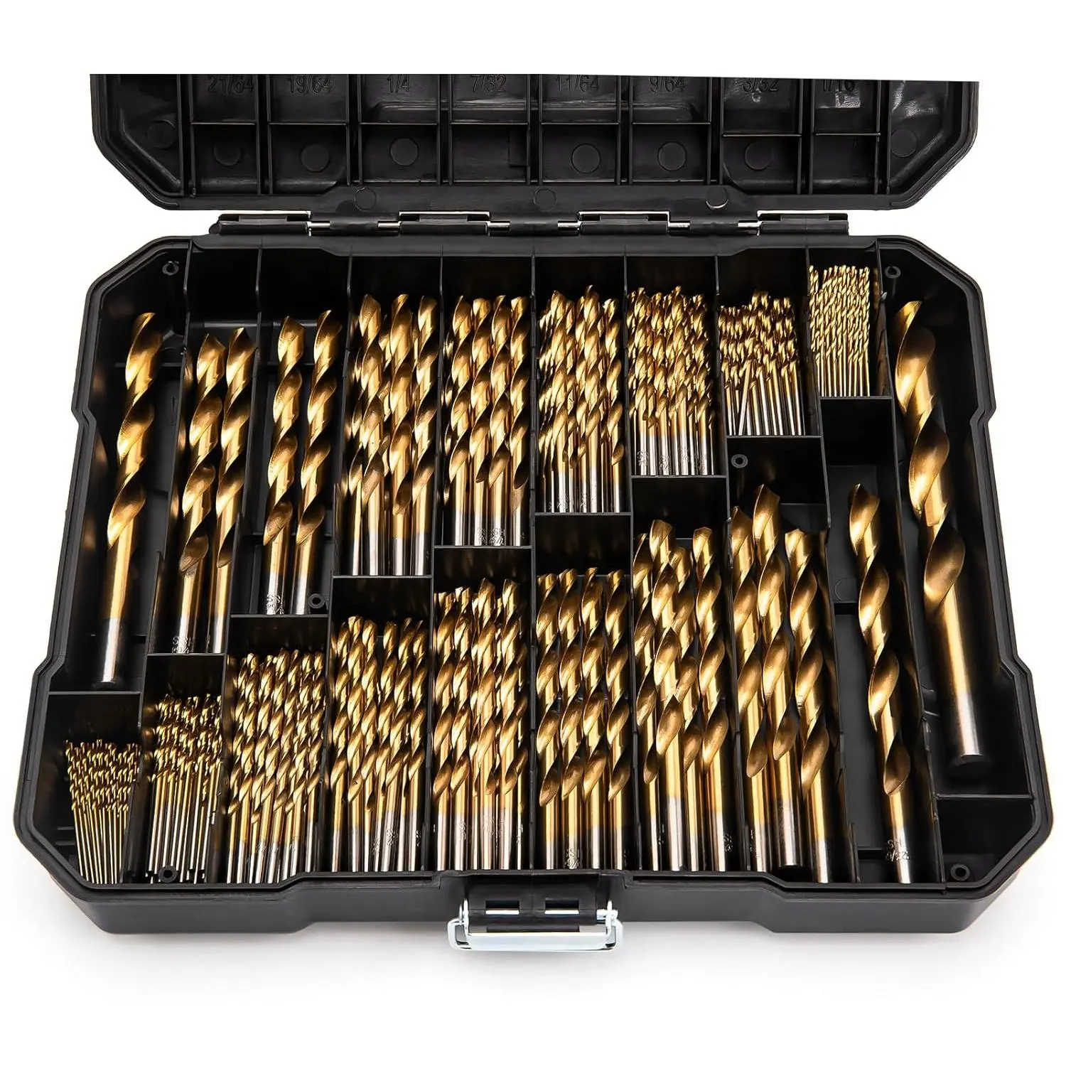 230 Pcs Titanium Twist Drill Bit Set for Metal and Wood,135 ° Tip High Speed Steel Titanium Drill Bit Kit Set, Drill Bits Kit for Wood, Aluminum Alloy, Metal, Plastic with Storage Case, 3/64"-1/2"