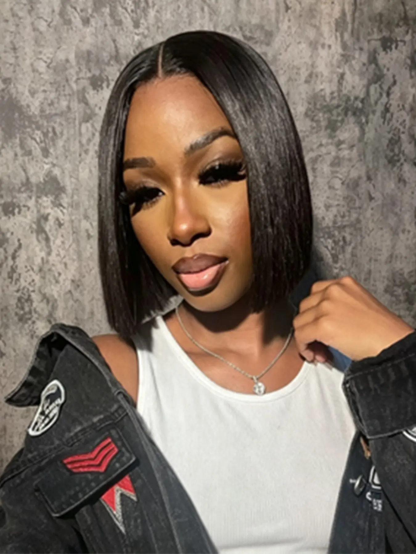 2x6 Deep Parting Skinlike Real Hair Short Bob Wig, Ultra-Thin Invisible Swiss Lace Closure, 180% Density, 10 Inches, Pre-Plucked