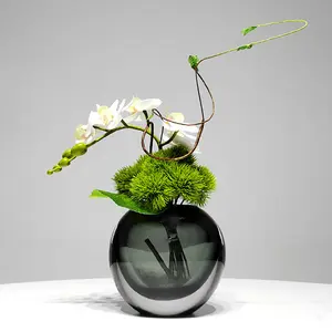 Homary White Artificial Flower Arrangement in Vase Dining Table Centerpiece Fake Flower Decor