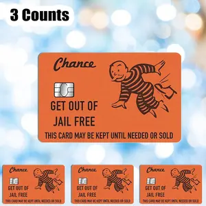 Cartoon & Letter Pattern Card Sticker, 3 Counts/set Waterproof Card Sticker, Durable and Fashionable Card Decal for Personal Use & Gift, Funny Stickers