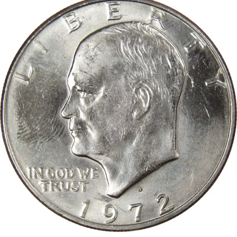 1972 Eisenhower Clad Dollar in Brilliant Uncirculated Condition