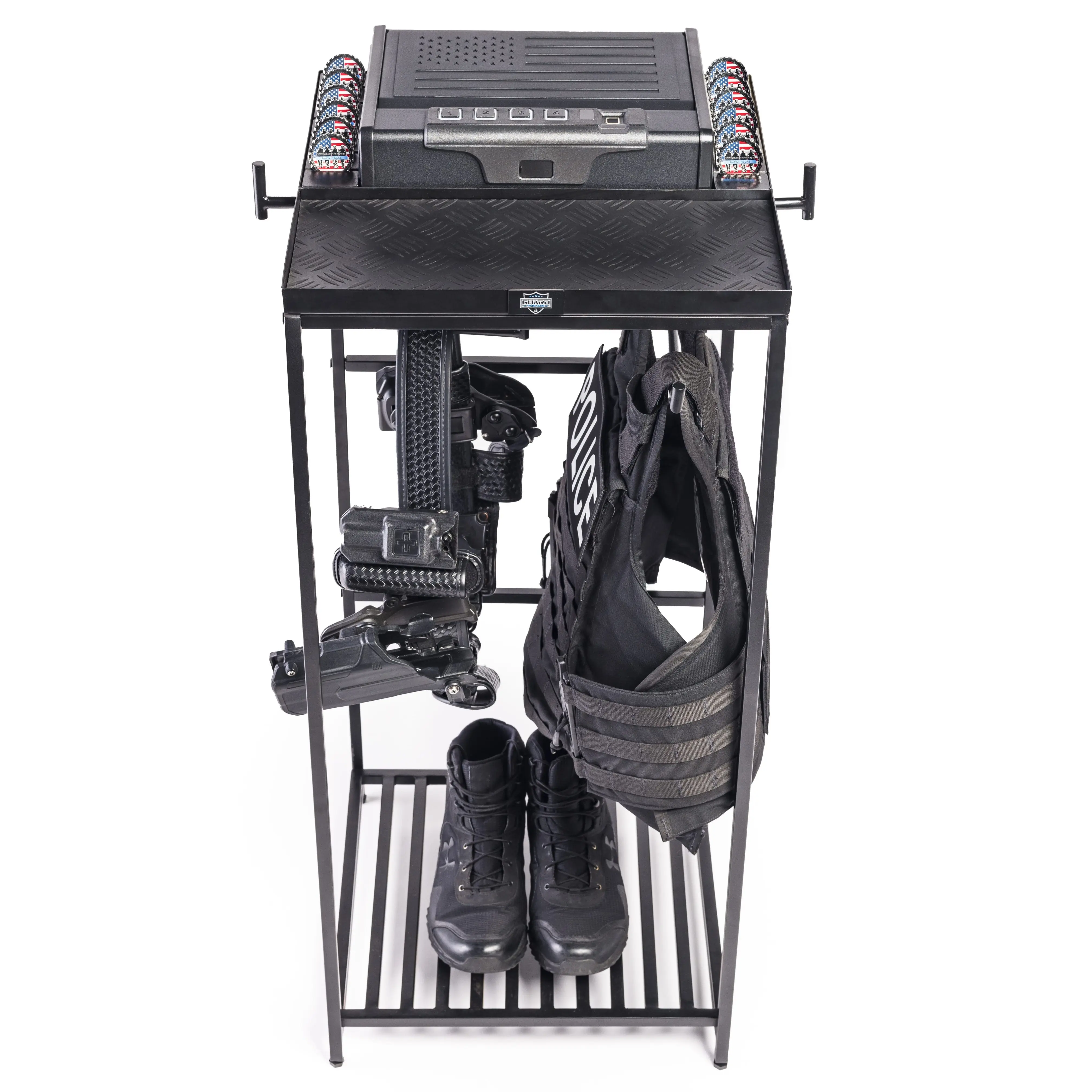 Tac Tower - Police Gear Rack with Safe