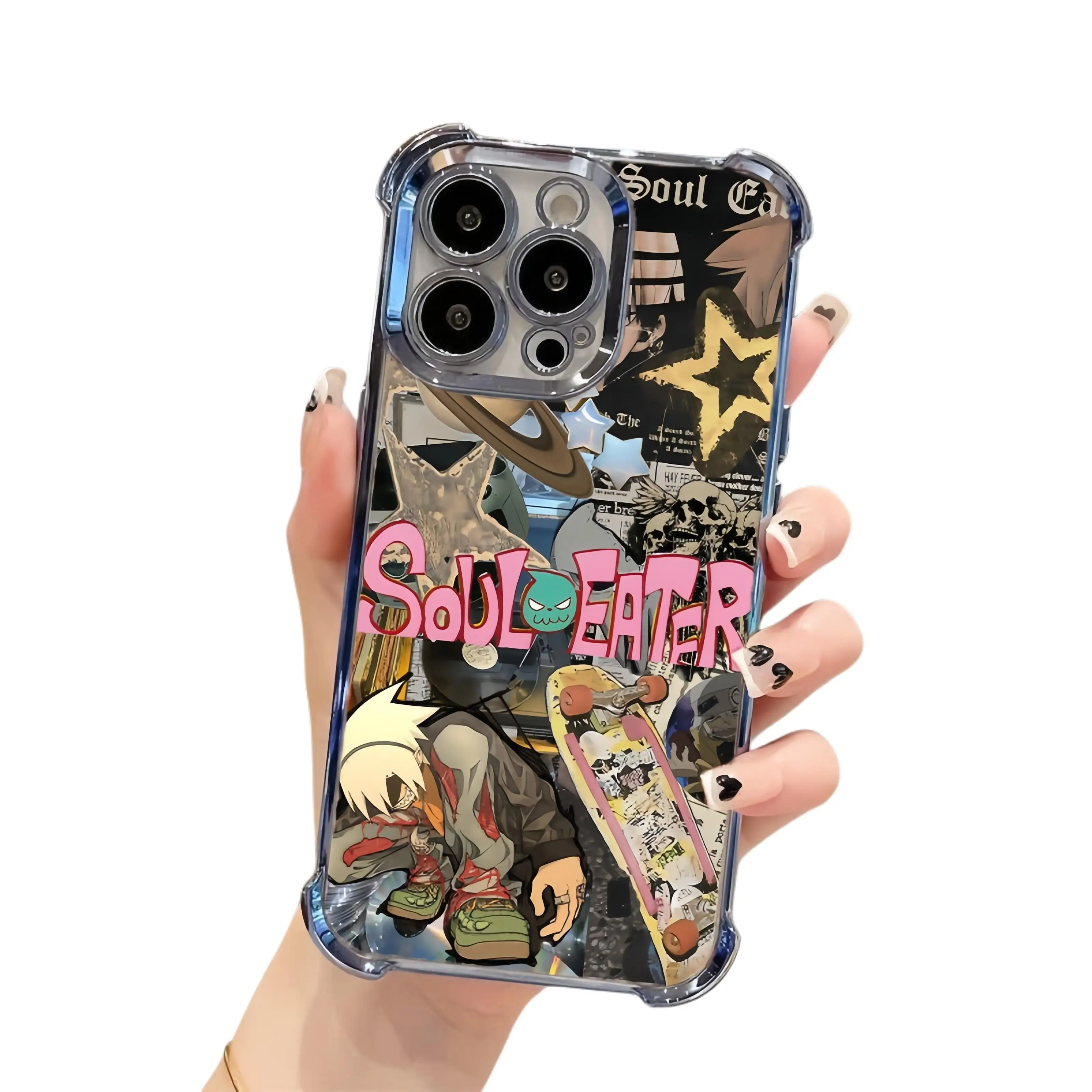 Soul Eater Phone Case Evans Crona Maka Albam Black Star Tsubaki Death the Kid Manga Anime, Anime Vintage Special Cover for iPhone 11 12 13 14 15 16 17