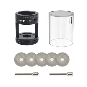 3Mirrors TIG Tungsten Electrode Sharpener Grinder Tool Aluminum Alloy Tungsten Grinder Head 24 Holes Multi-Angle with 5 Diamond Wheels for Rotary Tool