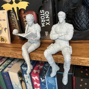 Xaden and Violet Shelf Sitters | Fourth Wing Inspired Decor | Fantasy Reader Bookshelf Accessories