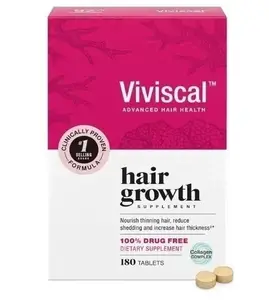Viviscal Hair Growth Supplements for Women 180 Tablets with Biotin & Collagen for Thicker Fuller Hair 3-Month Supply AminoMar Complex & Collagen