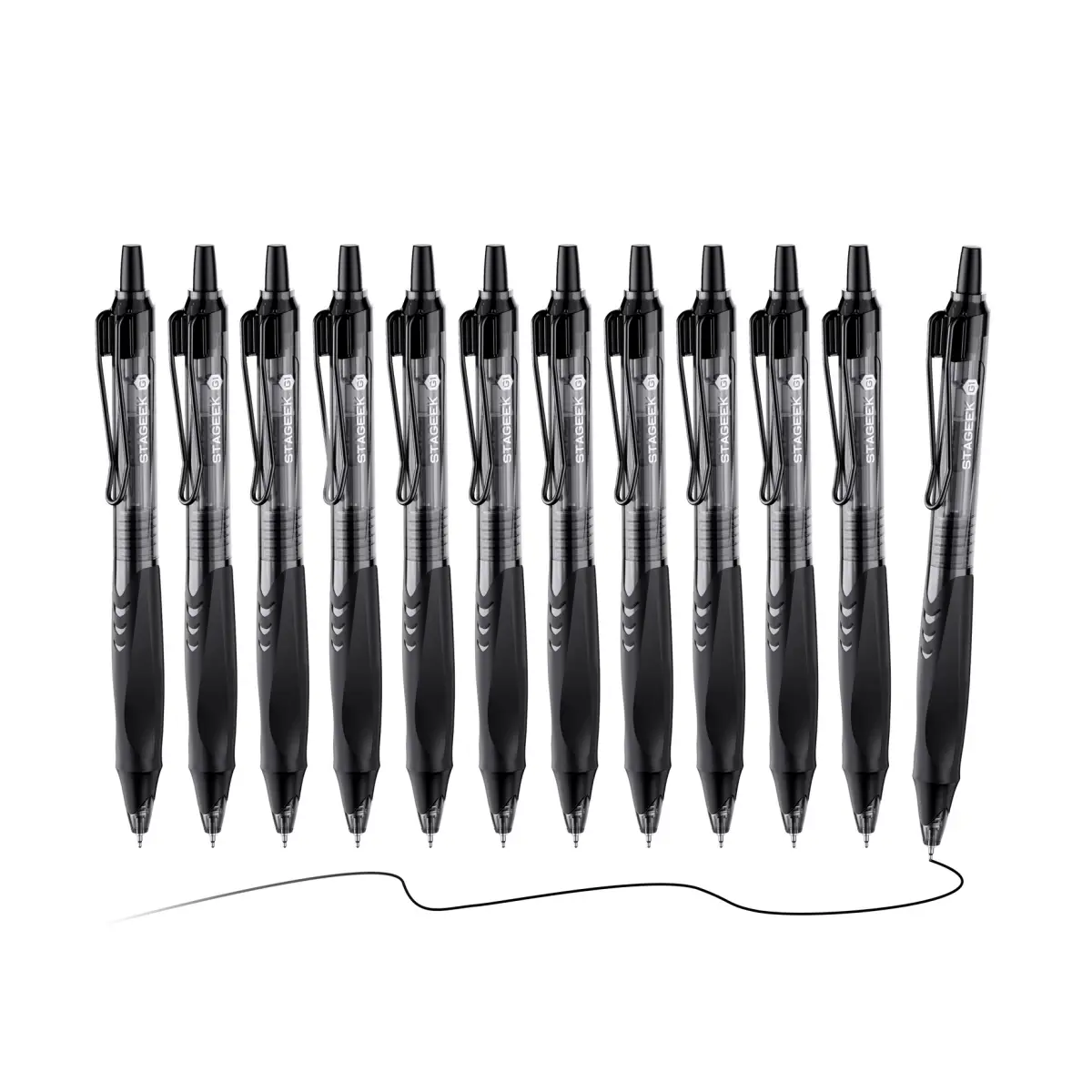 STAGEEK G1 Gel Pens, 24PCS Gel Ink Pens, 0.5mm Medium Point Retractable 12 Pack Blue Ink Pens for Journaling, Writing, Back to SchoolEssentials,Teache