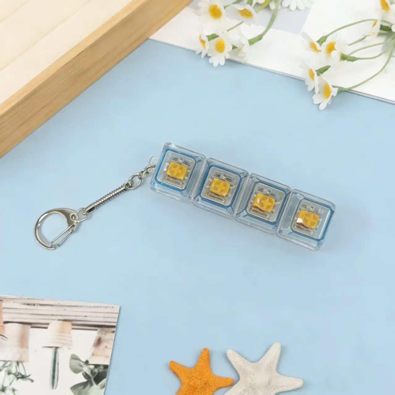 Highly transparent four-component fluorescent yell