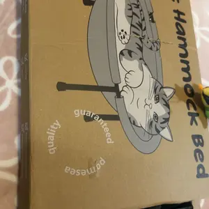 Pomesea Desk Pet Hammock Large Cat Bed for Cats,Calming Cat & Dog Bed for Small Dogs, Anti-Anxiety, Glow in The Dark,Soft Elevated Cat Bed for Indoor Pets