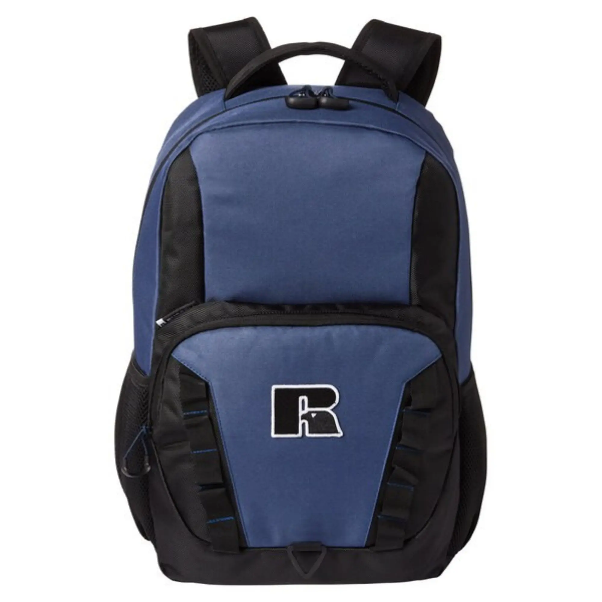 Russell Athletic Layup Laptop Backpack Navy Black, Large Casual School Backpack with Laptop Compartment, Lightweight Travel Daypack, Durable Athletic Backpack for Work, School, College, Sports, Travel and Everyday Carry