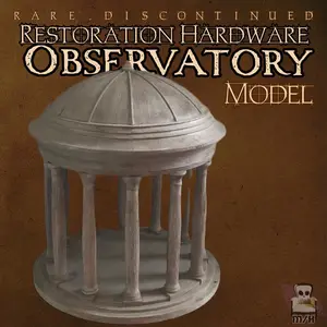Rare, Discontinued ‘Restoration Hardware’ Observatory Model, home, architecture, elevated, bespoke, model, table decor, wood, designer, interiors, model, Decorative, ornamental, decoration, vibe, diy, upcycle Ornaments Decor