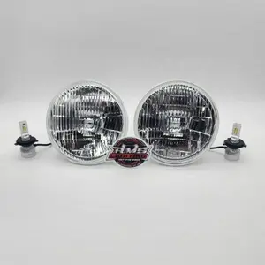 RMS3321S130 - 7" (Gen2) Round Headlight Conversion Kit with 30,000 LM H4 LED Bulb's
