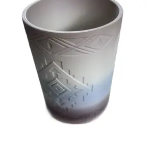 3D Printed Tribal Style Tableware (Utensil Holder) in Clay Rainbow