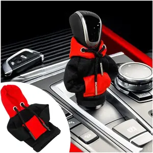 Car Shift Gear Cover, Fashionable Sweater Hoodie Auto Shift Knob Cover, Soft & Comfortable, Universal Fit Automotive Gear Shift Knob Protector Cover