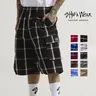 SHAKAWEAR Men's Checker Shorts Loose Fit Shaka Wear Plaid Shorts Casual Cargo Shorts Stretch Shorts 6 Pockets Drawstrings Hip Hop (S to 5XL)