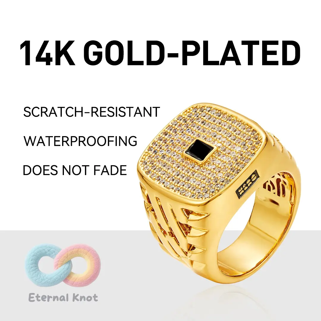 14K Gold Plated Eternity Ring Stackable Cubic Zirconia Gold Band Ring Dainty Diamond Womeno and Man Streetwear Jewelry vintage Dainty Accessories