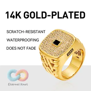 14K Gold Plated Eternity Ring Stackable Cubic Zirconia Gold Band Ring Dainty Diamond Womeno and Man Streetwear Jewelry vintage Dainty Accessories