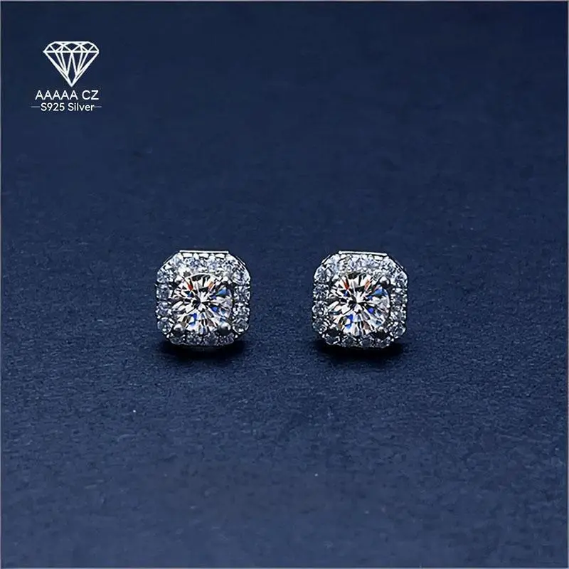 925 Sterling Silver 5A Zircon Square Stud Earrings for Women | Ideal Gifts for Birthday, Valentine’s Day, Christmas, Halloween & New Year | Minimalist Versatile Jewelry for Daily Wear, Vacation, Party & Wedding Studearrings Scandinavianearrings