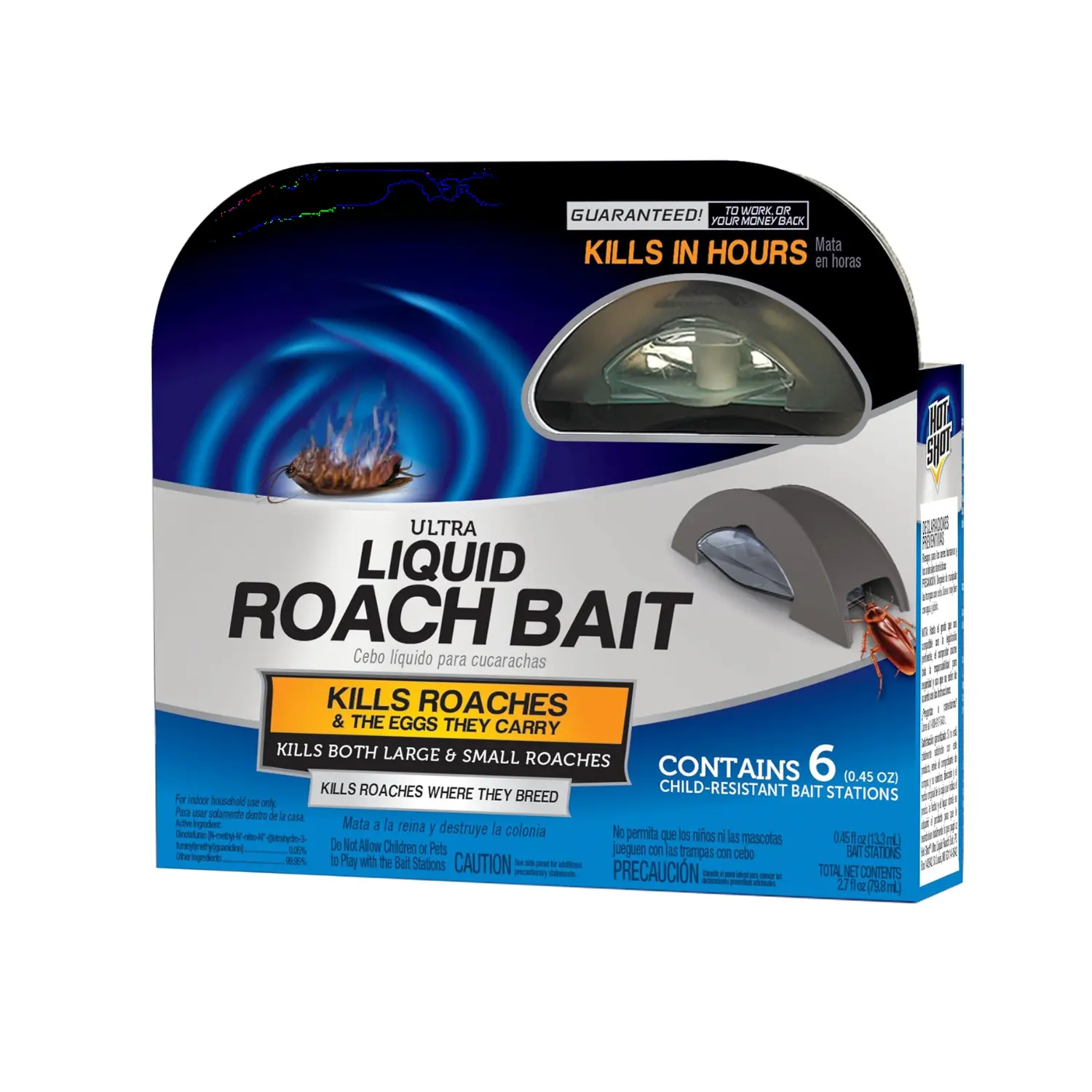 6 Count Liquid Roach Bait Stations for Indoor Household Use
