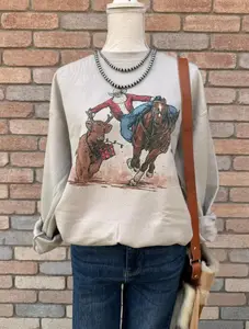 Santa Bulldogging Sweatshirt, western clothing, western stuff, western stuff, wholesale boutique clothes, sweatshirt for women, clothes