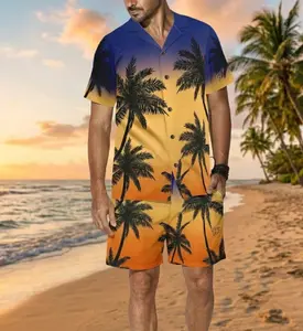 2026 Hot Men's Set Hawaiian Matching Set Summer Beach Funny Aloha Tropical Flowers Men Hawaiian Shirt Texas Flag Tropical Seamless Pattern USA Hawaiian Shirt Sunset Venice Beach Men Hawaiian Dancing Skeleton Dia De Los Muertos