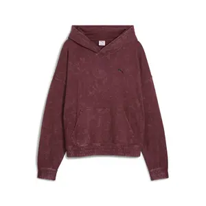 PUMA Womens Future..Archive Boxy Washed Hoodie Casual Outerwear Casual - Red