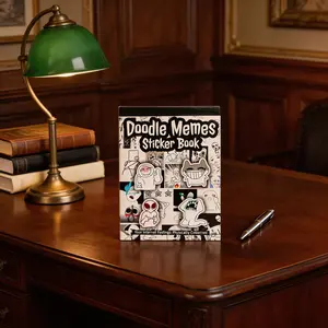 Cute Anime Sticker Book, Decal Stickers Book, Doodle Mems Sticker Album, Perfect for Journal Lovers and Scrapbooking, Ideal Gift for Friends and Family
