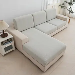 Waterproof Woven Sofa Seat Cover, Soft Thick Elastic Furniture Protector, Comfortable Durable for All Sofas, Reusable Home Decor