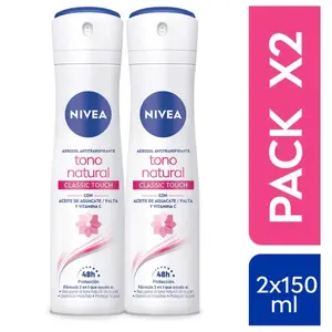NIVEA Tono Natural Aerosol Lighting Deodorant 150ml PACK Body Care Daily