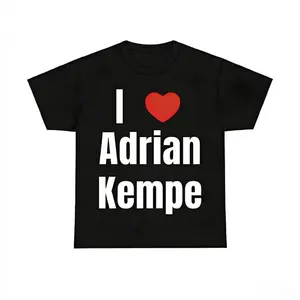Game Day Gear Cotton T Shirt Featuring I Heart Adrian Kempe for Fans with Graphic Design