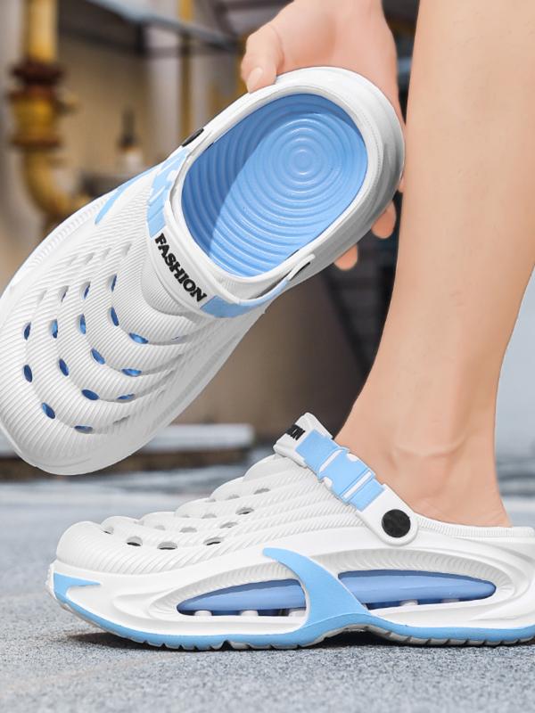 3 Color Functional Hole Slippers, Thick Sole Breathable One-Step, Fashion Woven Strap, Unisex Outdoor Casual Cool Sandals