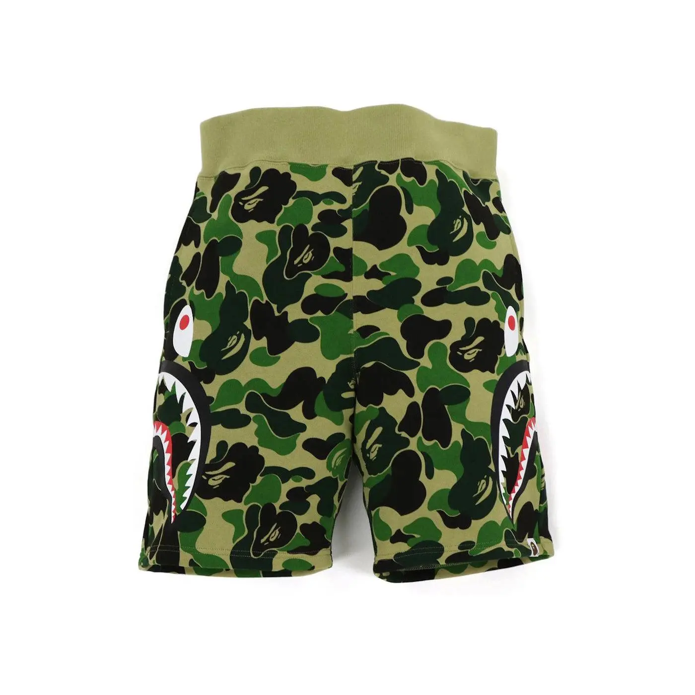 BAPE Big ABC Camo Side Shark Sweat Shorts Green