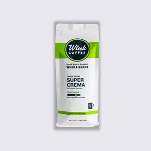 Wink Coffee Super Crema Single Origin Coffee - 100% Premium Arabica, Freshly Roasted in Colombia, French Roast, 2.2 lb Whole Beans Beverage Cocoa