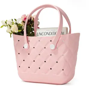 X Large Beach Bag Rubber Tote Bag, Waterproof Washable Proof Travel Bag for Women Handbag for Sports Beach Market Pool