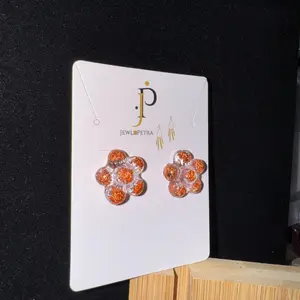 Rose Goldish Daisy Flower Earrings - Fashionable and Adorable