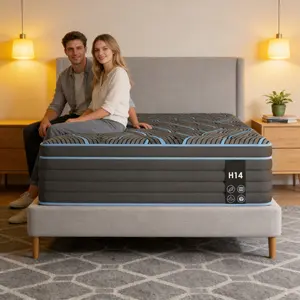 Hybrid Mattress – 10/12/14 Inch Twin, Queen, King Sizes, Individually Pocketed Coils & Memory Foam, Medium Firm Pressure Relief, Motion Isolation, Breathable Knit Cover, CertiPUR-US Certified, Bed in a Box