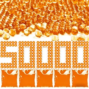 🎯 Safe Soft Gel Ball Refills for Indoor Leisure, 50000pcs 7-8mm (5 Packs), Light Water-Based Beads for Indoor Toy Games, Ages 14+